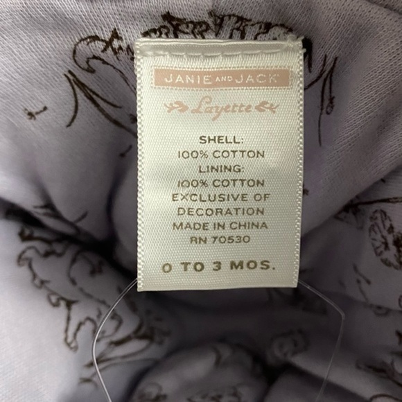 NWT Janie and Jack Baby Hat Size 0-3M - Picture 5 of 7